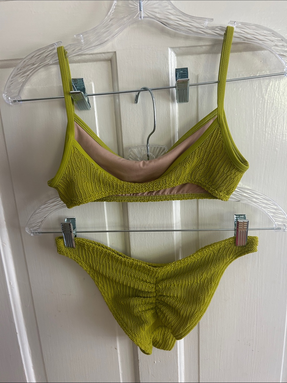 Olive Textured Rib Two-Piece Bikini Set - Picture 2 of 15
